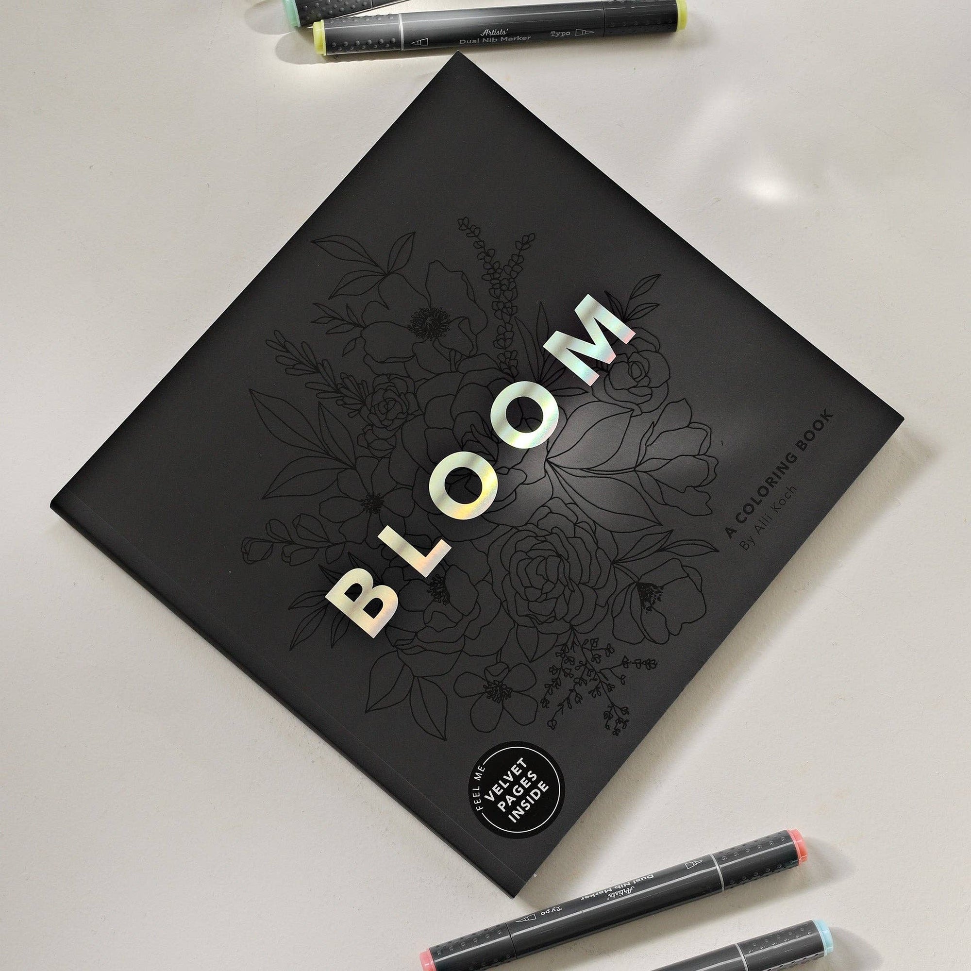 Bloom: Adult Coloring Book with Bonus Velvet Pages-Yellow Springs Toy Company