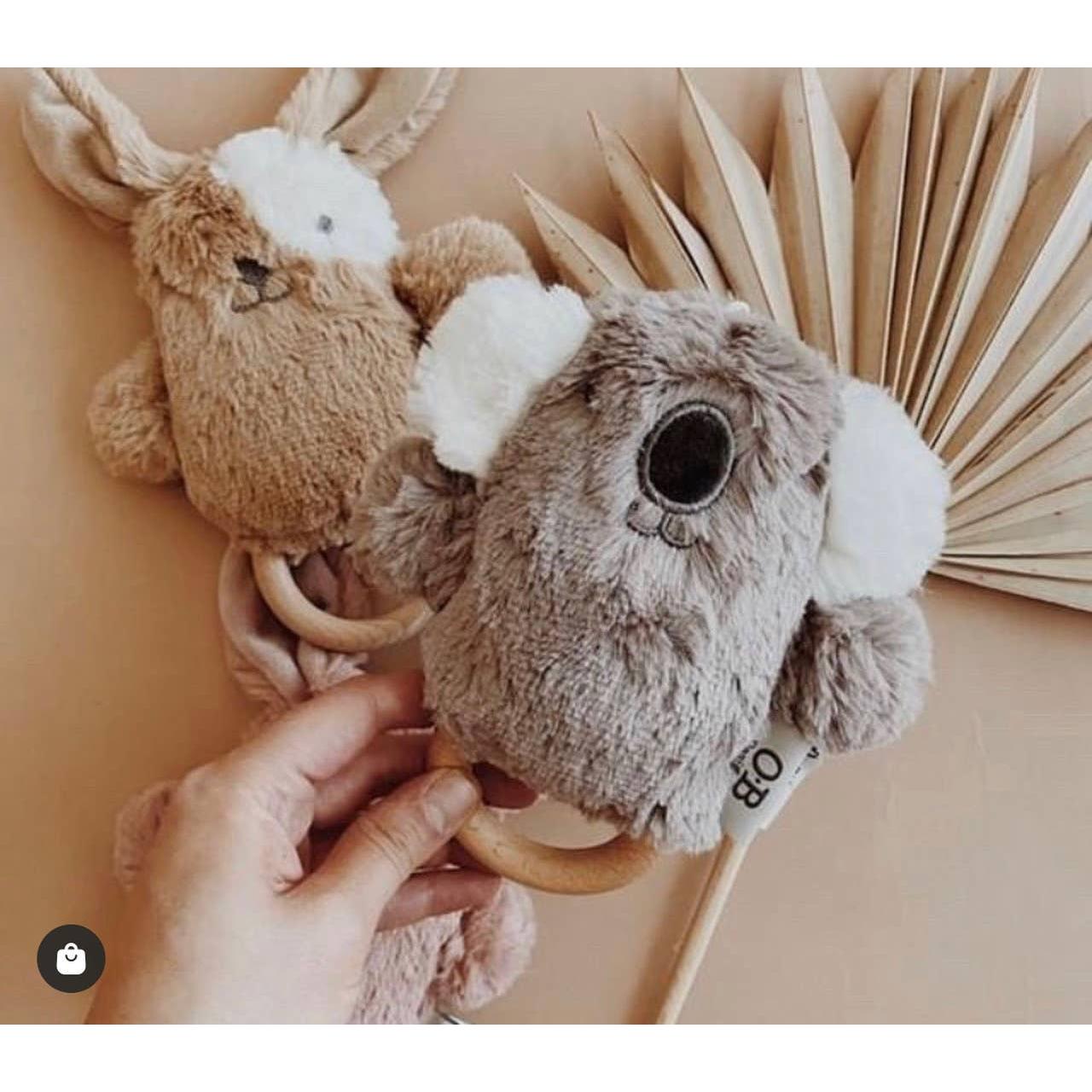 Beck Cream Bunny Soft Rattle Toy 6.8"/17cm-OB-Yellow Springs Toy Company