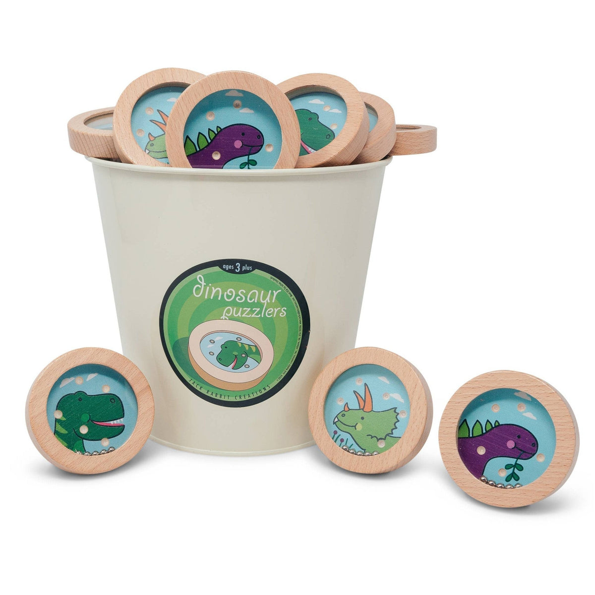 Wooden Puzzlers: Dino Refill s/24-Jack Rabbit Creations-Yellow Springs Toy Company