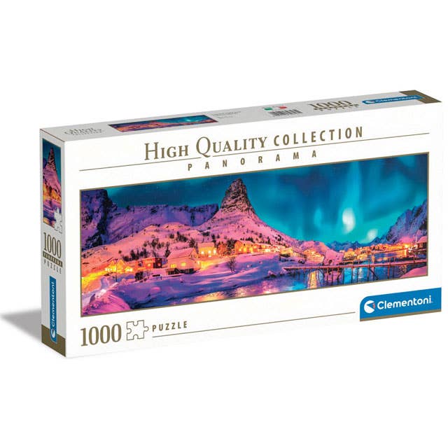 Colorful Night Over Lofoten Islands, 1000 Pc Panorama Puzzle-Creative Toy Company-Yellow Springs Toy Company