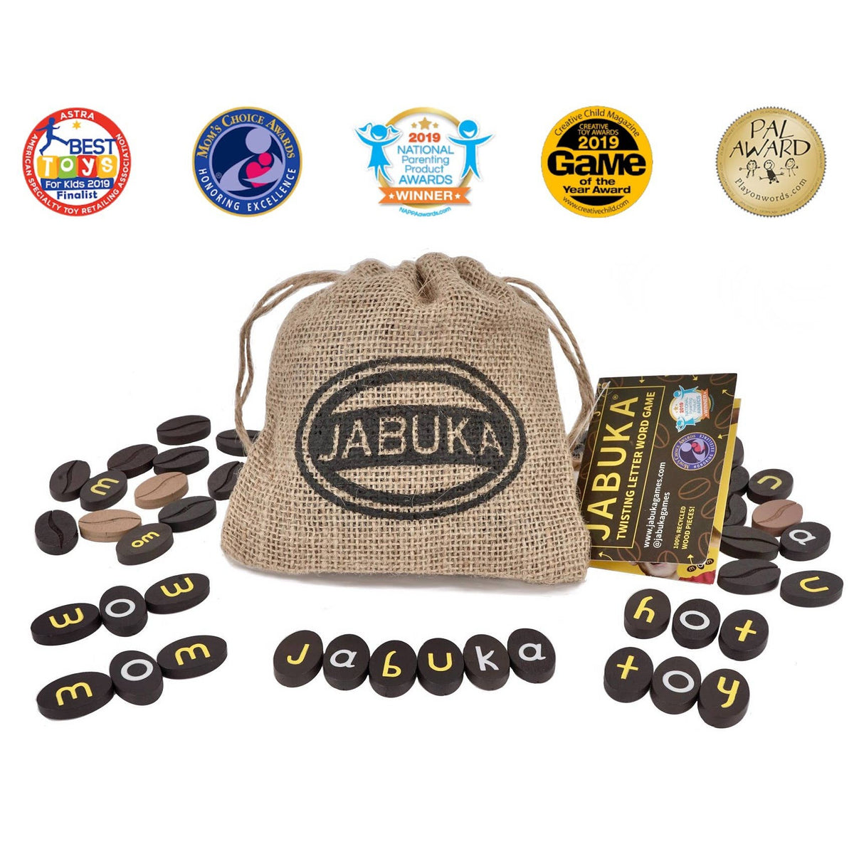 Jabuka Word Game - Spill the beans &amp; compete to spell words-MukikiM-Yellow Springs Toy Company