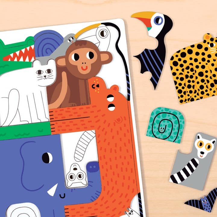 Jungle We Go Together Puzzle-Texas Bookman-Yellow Springs Toy Company