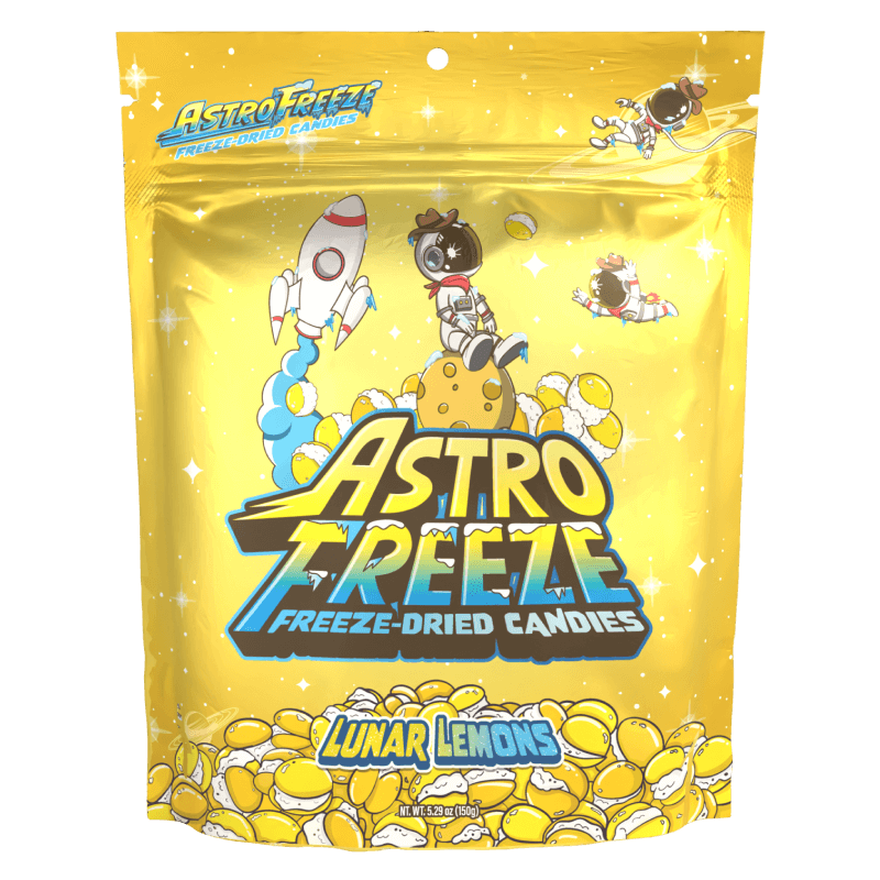 Astro Freeze, Lunar Lemons Freeze Dried Candy 5.29oz, 12ct-Grandpa Joe&#39;s Candy Shop-Yellow Springs Toy Company