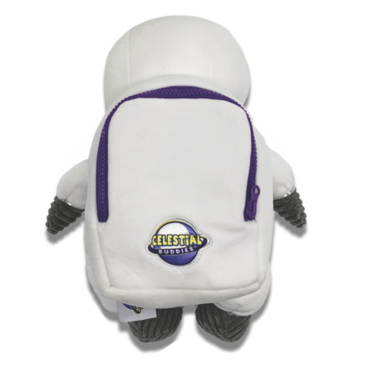 Rear view of the AstroBuddy showing his backpack.