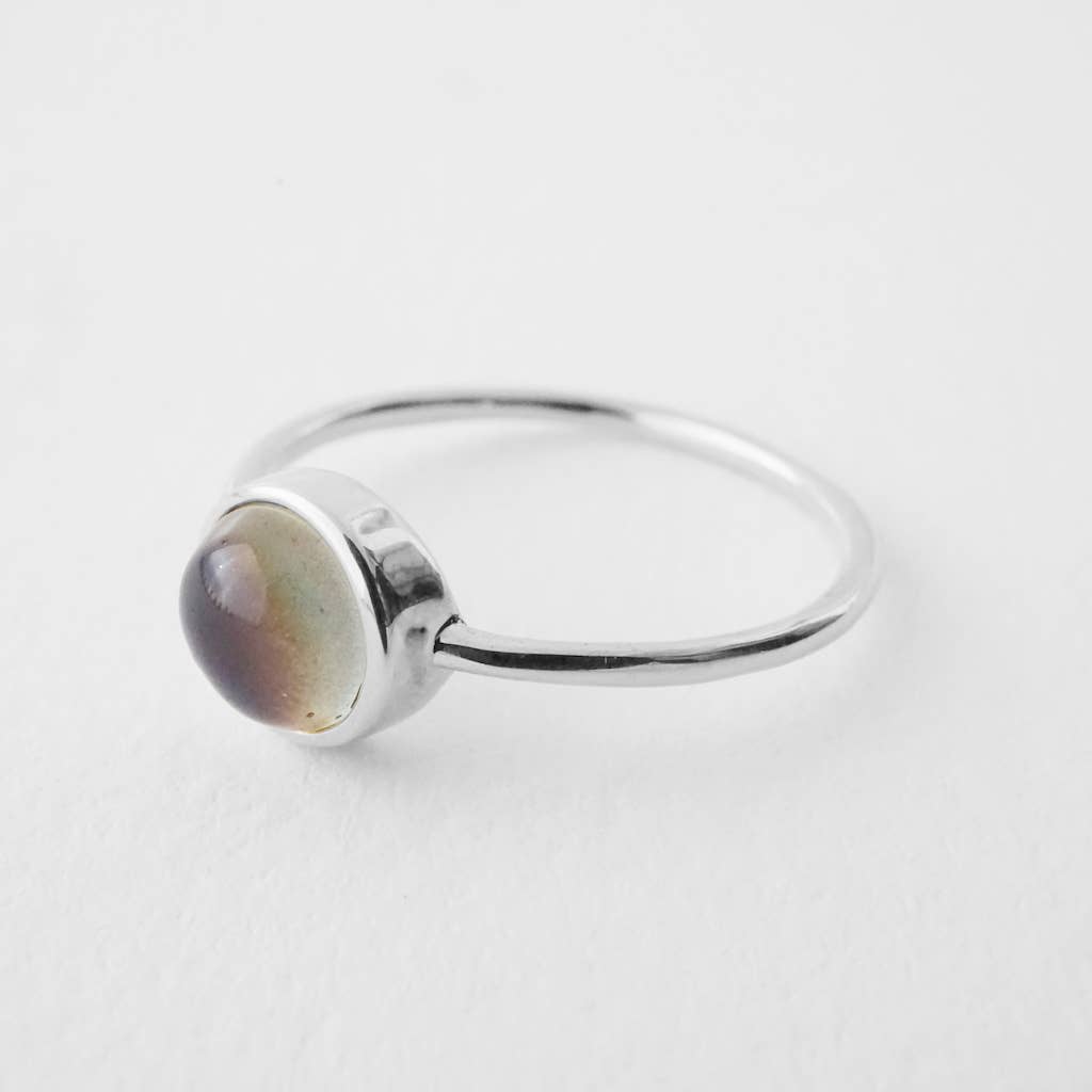 Silver Mini Mood Ring: Adjustable M/L-Jewelry &amp; Accessories-Honeycat Jewelry-Yellow Springs Toy Company