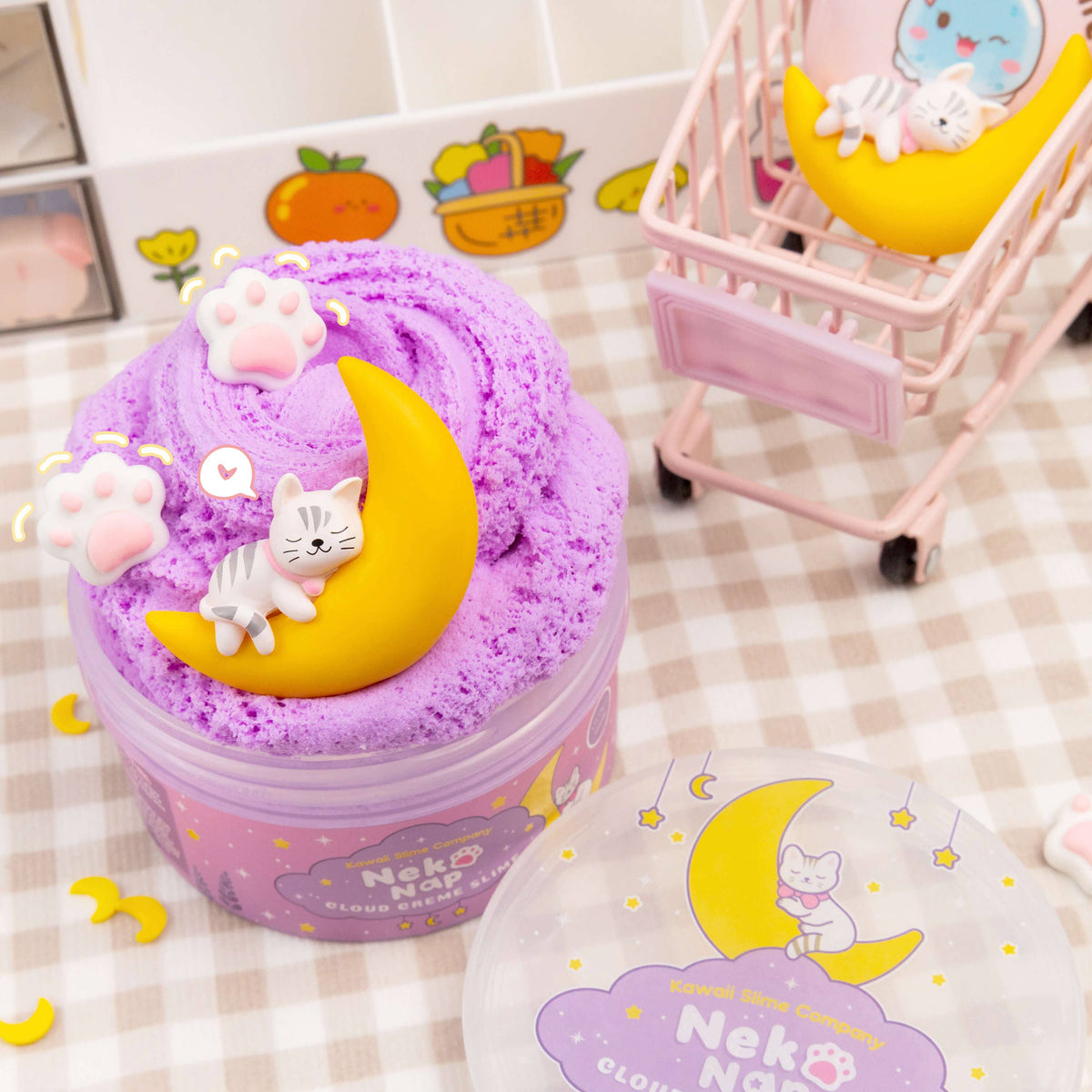Neko Nap Cloud Creme Slime (4pcs/case)-Kawaii Slime Company-Yellow Springs Toy Company