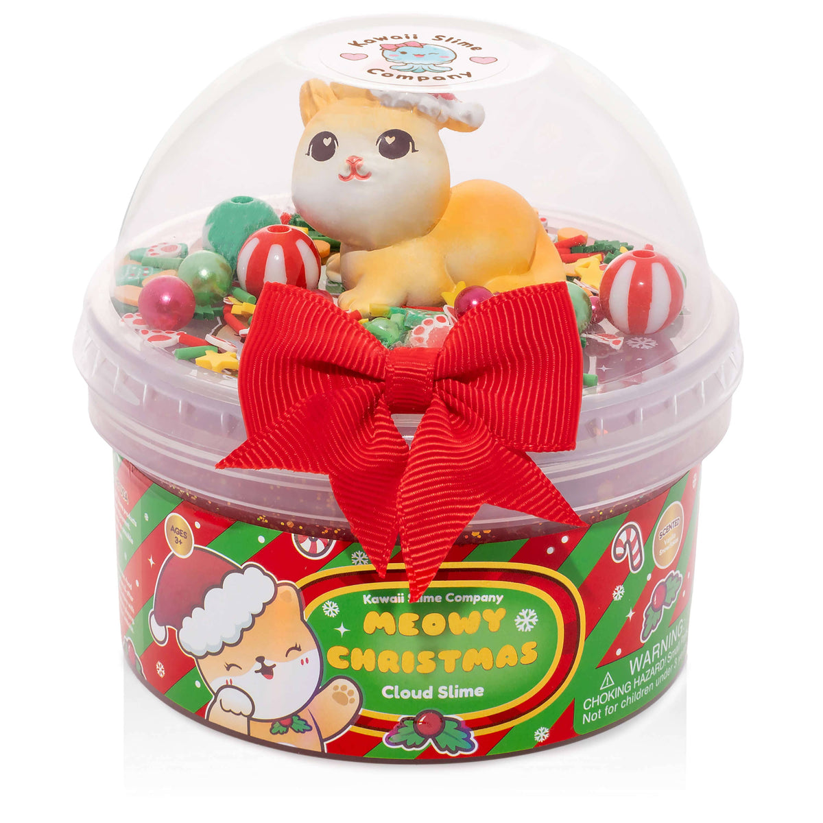 Meowy Christmas Cloud Slime (4pcs/case)-Kawaii Slime Company-Yellow Springs Toy Company