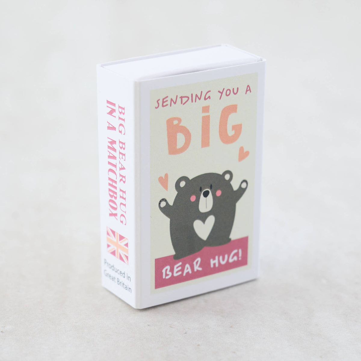 Big Bear Hug Wool Felt Bear In A Matchbox-Marvling Bros Ltd-Yellow Springs Toy Company