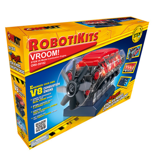 VROOM! STEM V8 Engine-Science &amp; Discovery-OWI Inc.-Yellow Springs Toy Company