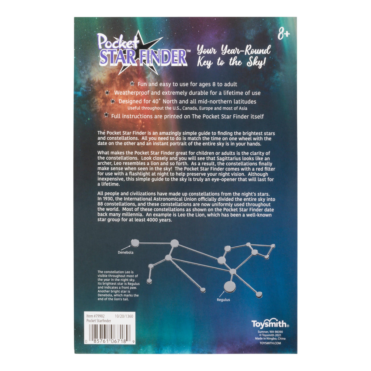 Pocket Star Finder, Travel size, Use with Flashlight, STEM-Toysmith-Yellow Springs Toy Company