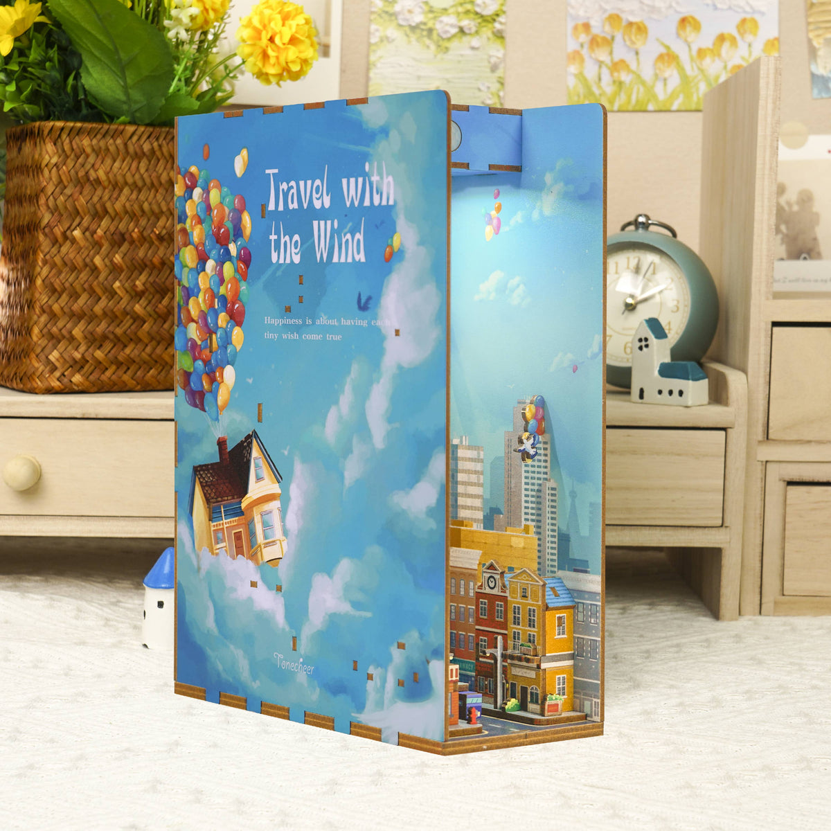 DIY Miniature House Book Nook Kit: Travel with the Wind-Hands Craft-Yellow Springs Toy Company