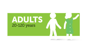 Age infographic: Adult 10 to 120 years
