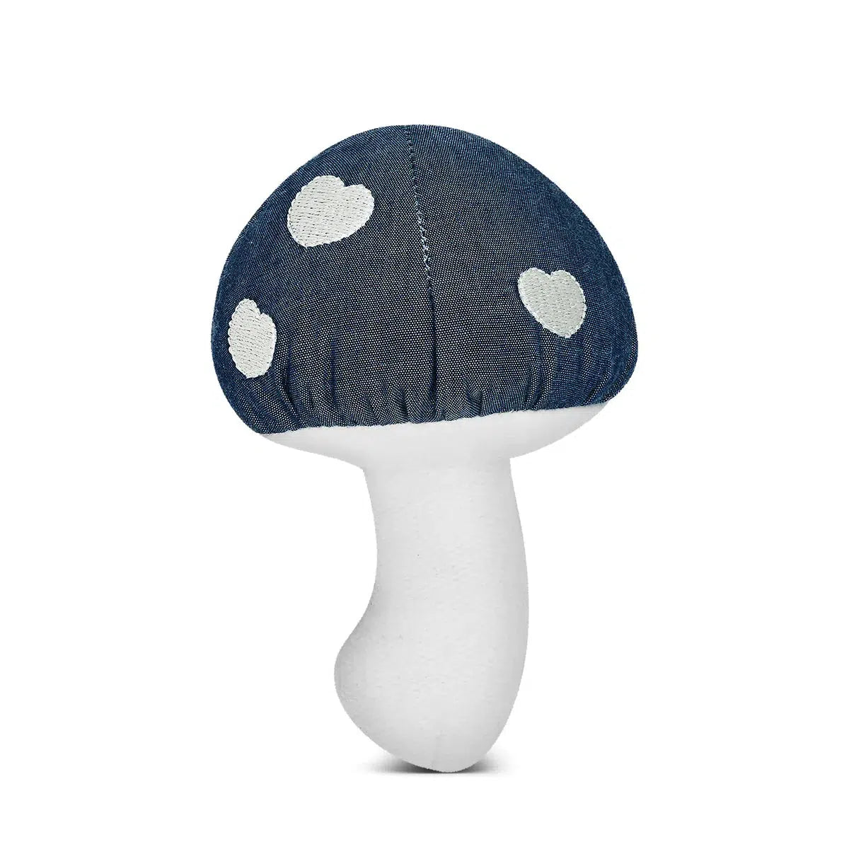 Front view of the Mushroom Rattle-Chambray.