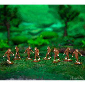 Front view off Itty Bitty Bigfoot-Bag of 12 posed outside on grass.