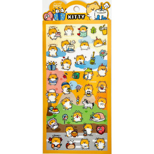 Front view of Kitty Party Stickers in packaging.