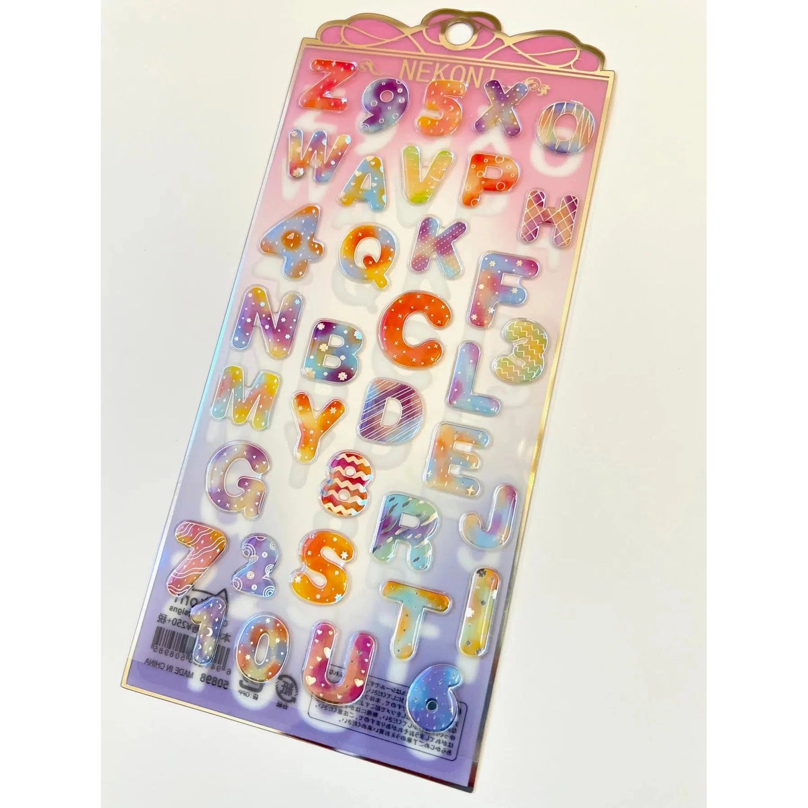 Rainbow Letters Crystal Gel Stickers-Stationery-Yellow Springs Toy Company