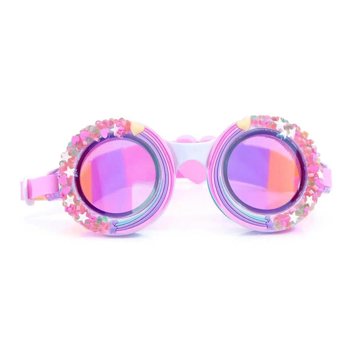 Front view of Cupcake Swim Goggle-Blue Berry.