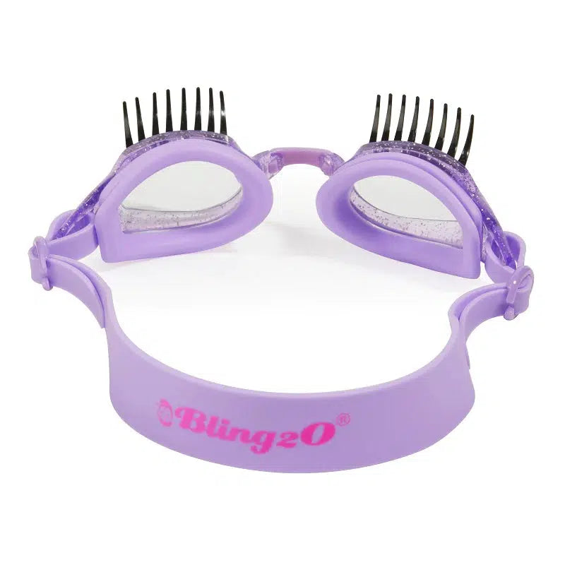 Front view of Splash Lash Swim Goggle-Purple.
