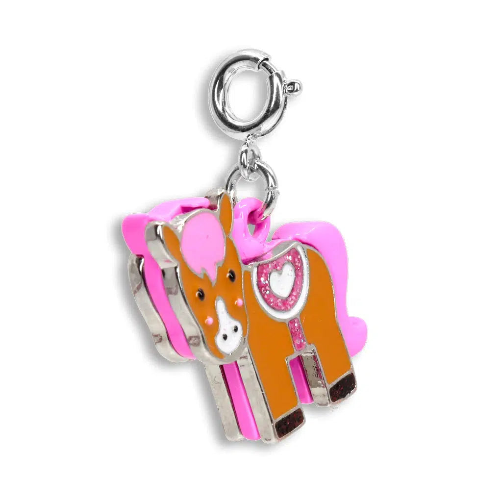 Front view of the Charm It-Princess Pony Charm showing the clasp.