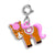 Front view of the Charm It-Princess Pony Charm showing the clasp.