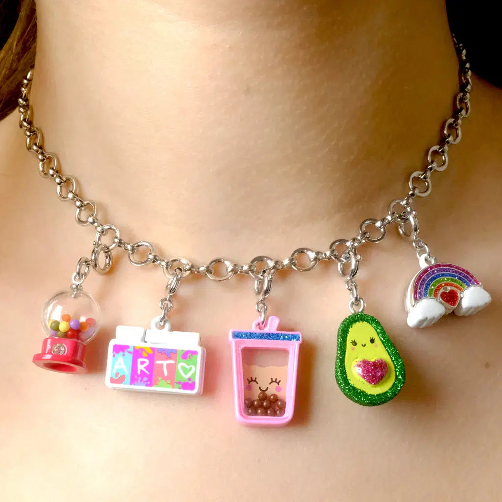 Charm It - Silver Chain Choker Necklace-Jewelry & Accessories-Charm It!-Yellow Springs Toy Company