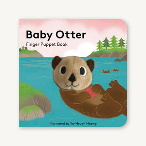 Front view of Baby Otter Finger Puppet Book.