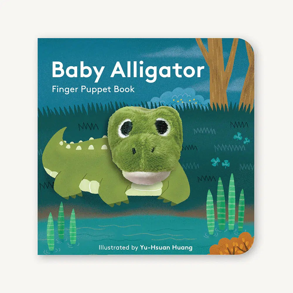 Front view of the cover to the &quot;Baby Alligator&quot; board book. 