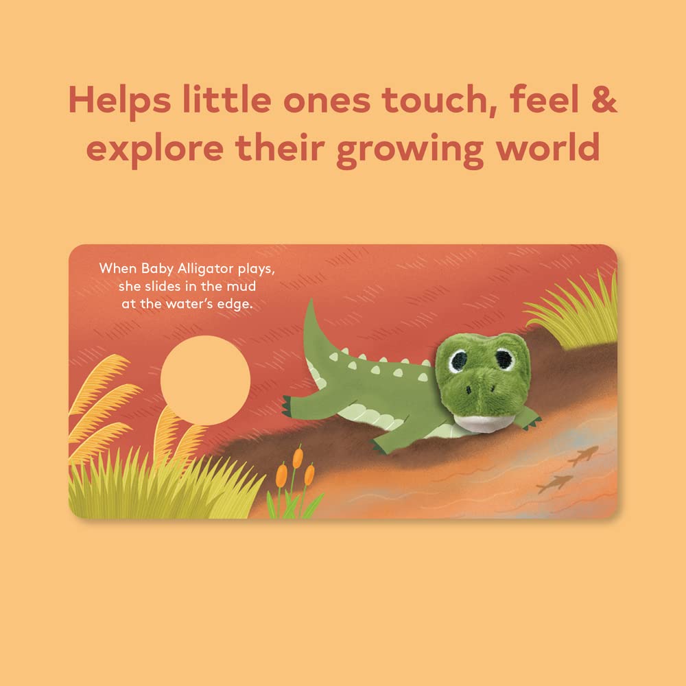 Front view of a page in the &quot;Baby Alligator&quot; book.