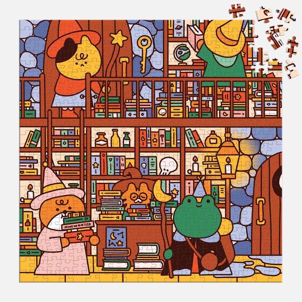 The Wizard&#39;s Library 500 Piece Family Puzzle-Puzzles-Chronicle Books-Yellow Springs Toy Company