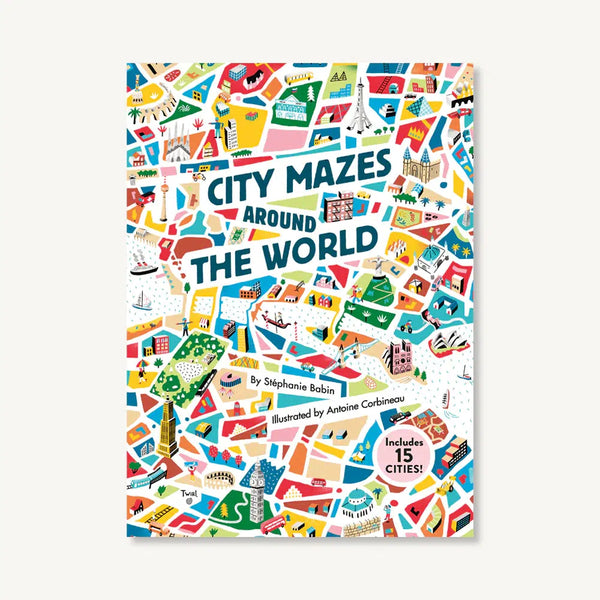 Front view of the "City Mazes Around The World" book against a white background.