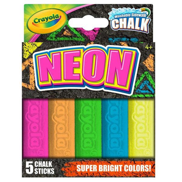 Front view of Neon Sidewalk Chalk in its package.