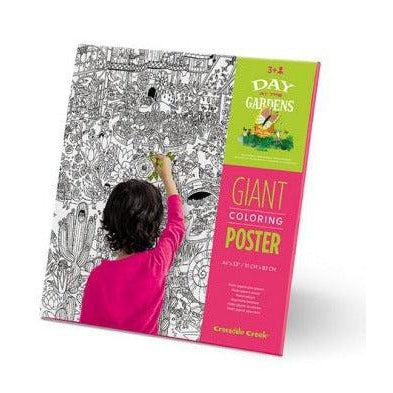 Front view of the Giant Coloring Poster Day At The Botanical Gardens in its package.