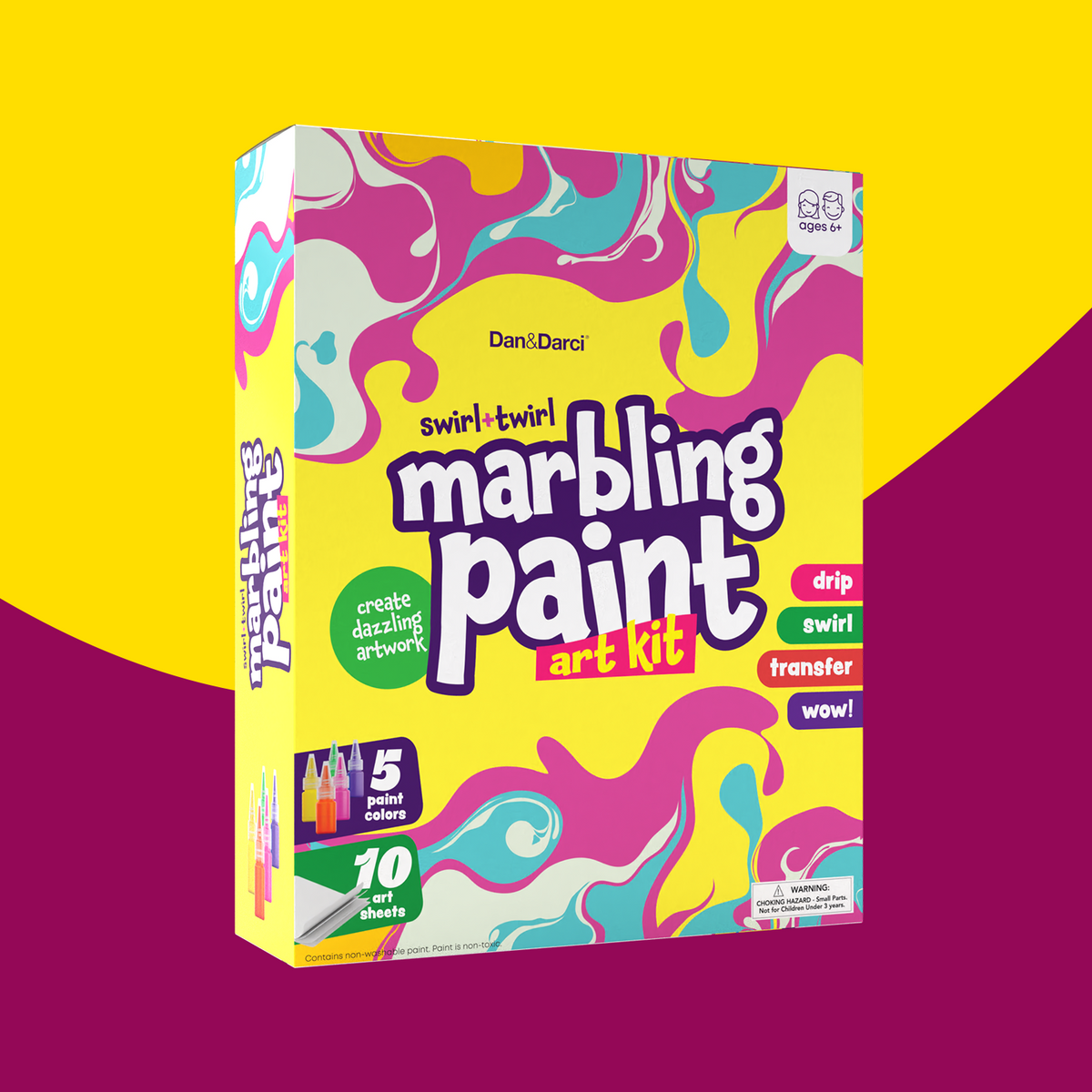 Marbling Paint Art Kit For Kids-Arts &amp; Humanities-Dan&amp;Darci-Yellow Springs Toy Company