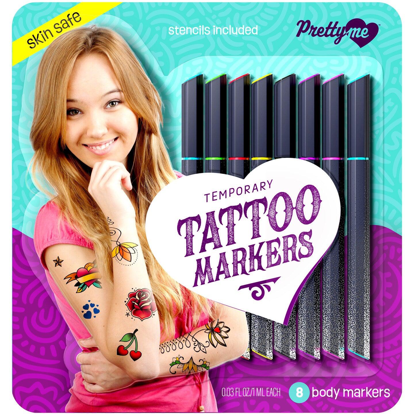 Temporary Tattoo Body Markers - 8 Skin Tattoo Pens-Costume & Dress-Up-Dan&Darci-Yellow Springs Toy Company