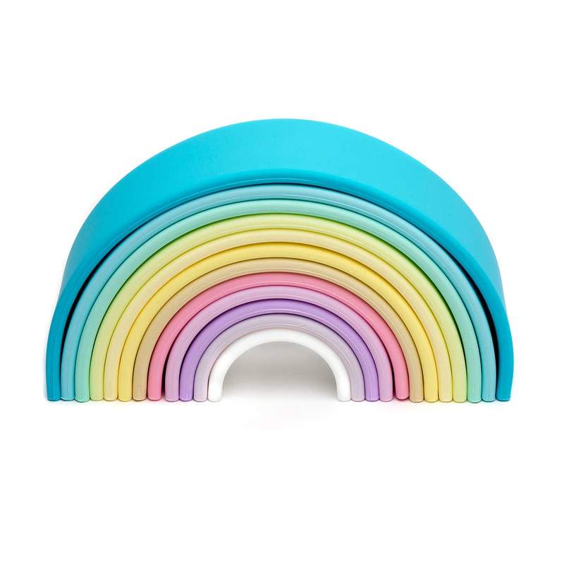 Front view of the Pastel Rainbow against a white background.