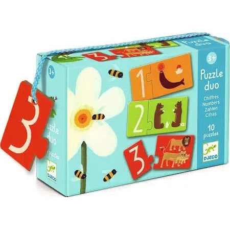 Puzzle Duo Numbers-Puzzles-Djeco-Yellow Springs Toy Company