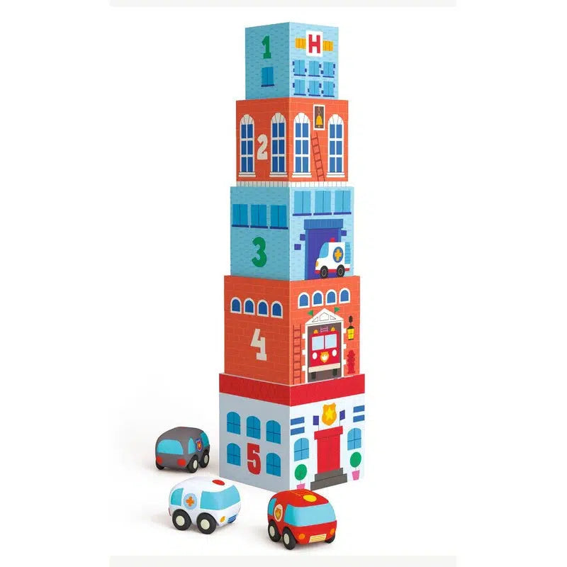 Blocks &amp; Towers - Topanicar-Building &amp; Construction-Djeco-Yellow Springs Toy Company
