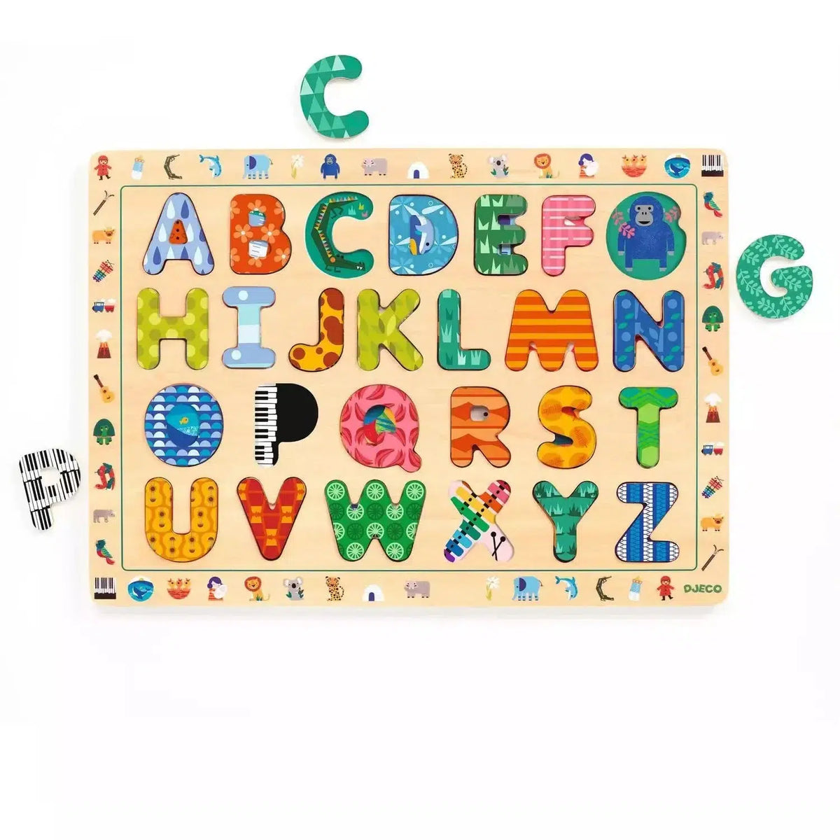 Wooden Puzzle - ABC International-Puzzles-Djeco-Yellow Springs Toy Company