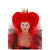 Front view of a woman wearing the Queen Of Hearts Wig.