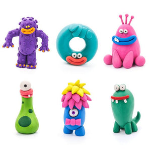Front view of monsters after they have been put together.
