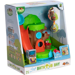 Front view of Timber Tots Bathtub Bay in packaging.