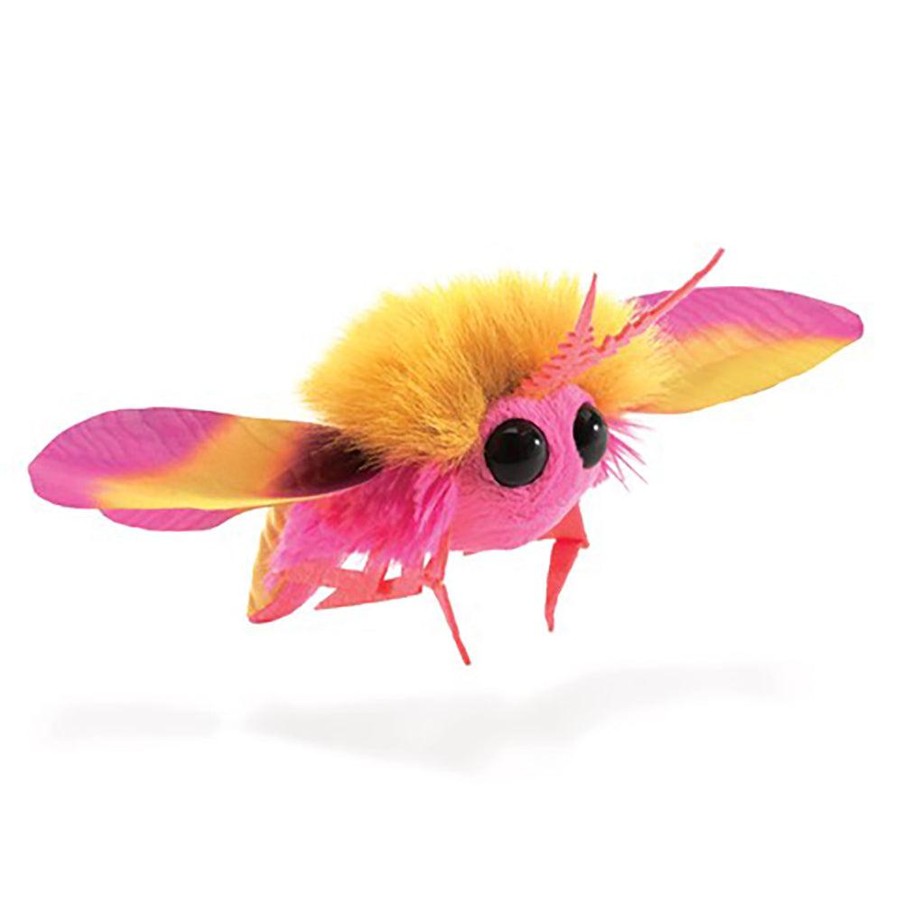 Front view of the Mini Moth Rosy Maple-Finger Puppet.