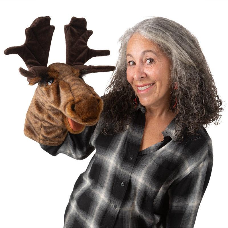 Moose - Stage Puppet-Puppets-Folkmanis-Yellow Springs Toy Company