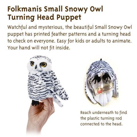 Small Snowy Owl - Hand Puppet-Puppets-Folkmanis-Yellow Springs Toy Company