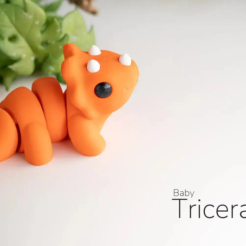 Tiny Baby Triceratops - Articulated Fidget Toy-Novelty-Great American Designs-Yellow Springs Toy Company