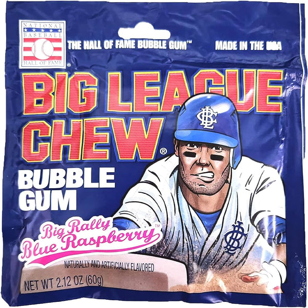 Big League Chew Bubble Gum - Blue Raspberry - Yellow Springs Toy Company