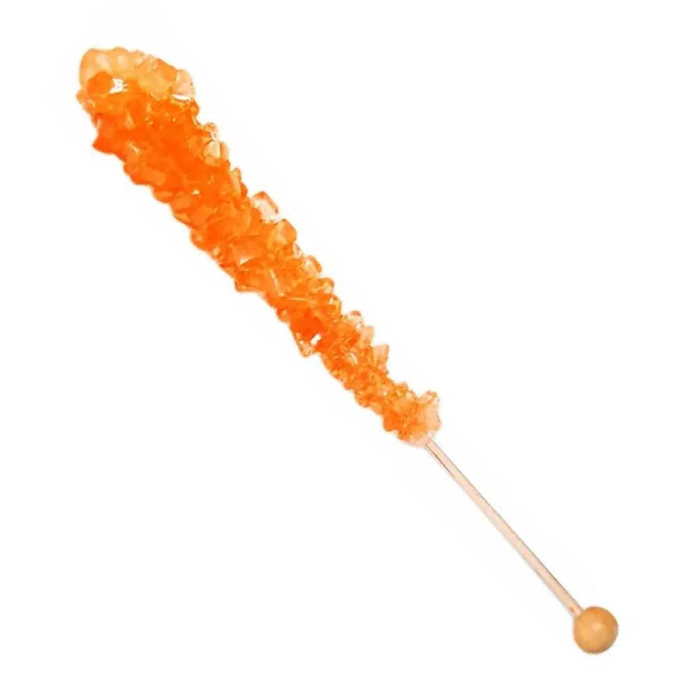 Rock Candy Stick Orange, 0.8oz-Candy & Treats-Grandpa Joe's Candy Shop-Yellow Springs Toy Company