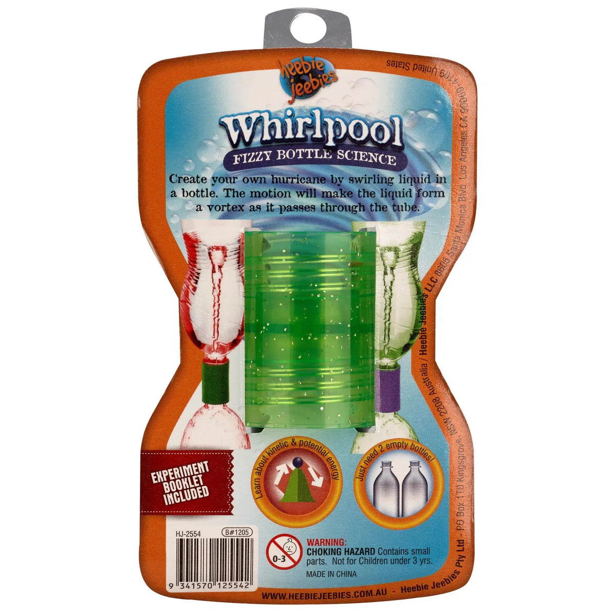 Rear view of Whirlpool Fizzy Bottle Science in its packaging.