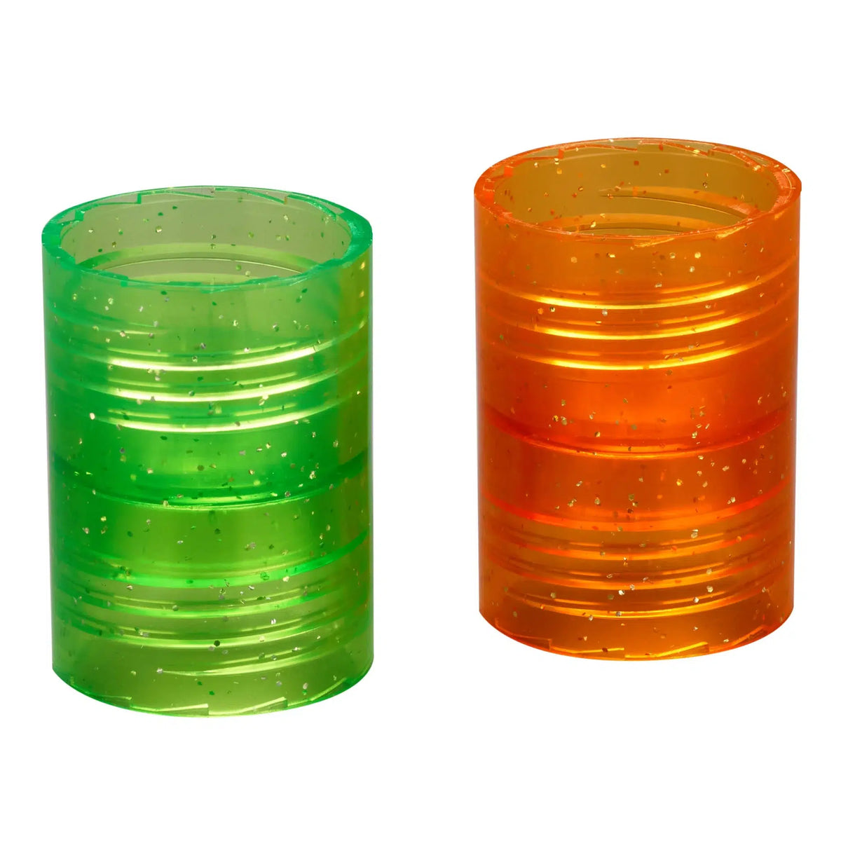 Front view of both the orange and green Whirlpool Fizzy Bottle Science&#39;s out of the packaging.