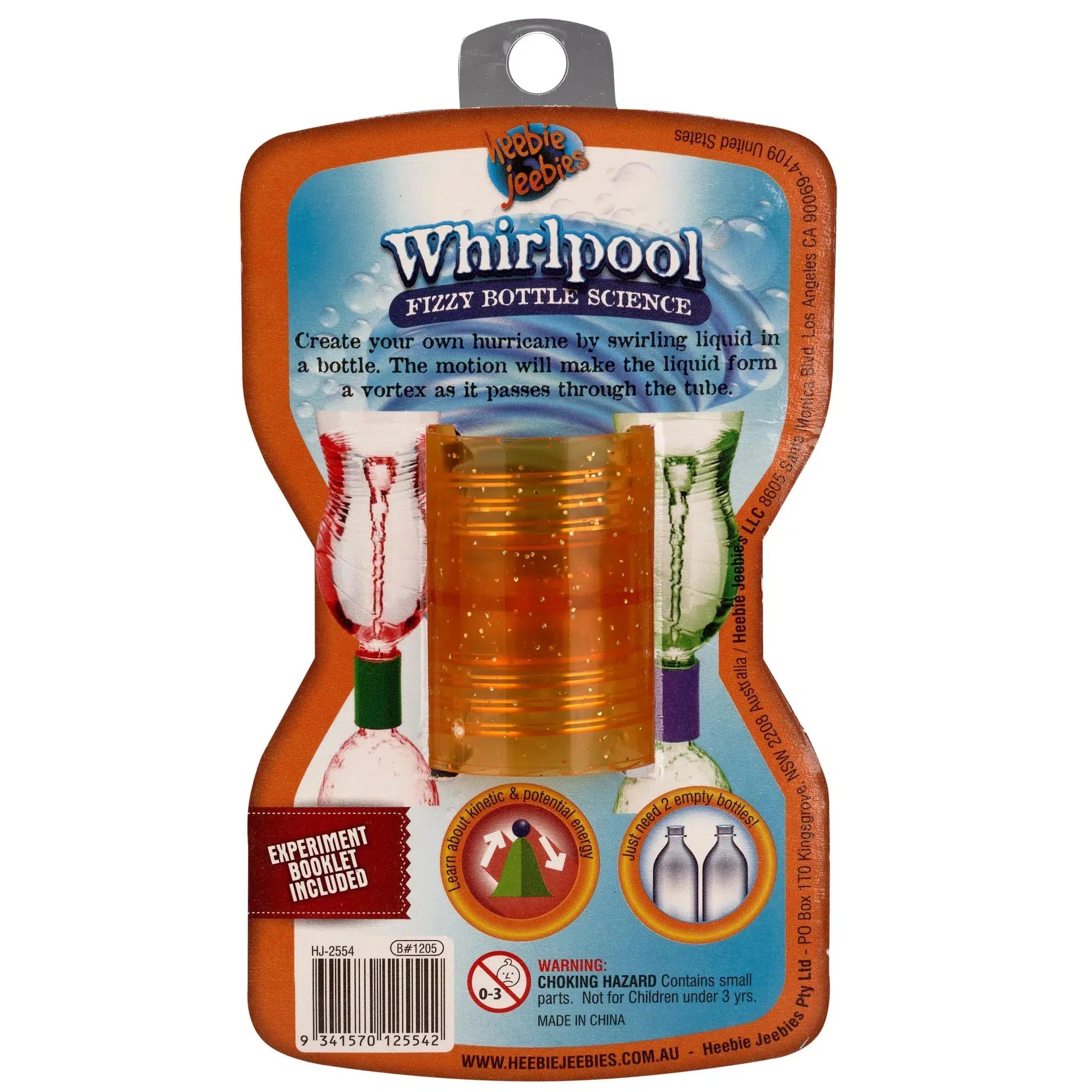 Front view of orange Whirlpool Fizzy Bottle Science in packaging.